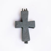 “Theotokos Orans” – Byzantine Bronze Reliquary Cross (Enkolpion) Depicting the Virgin Mary (11th–13th C. CE) AD Aurora Antiqua