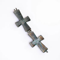 “Theotokos Orans” – Byzantine Bronze Reliquary Cross (Enkolpion) Depicting the Virgin Mary (11th–13th C. CE) AD Aurora Antiqua