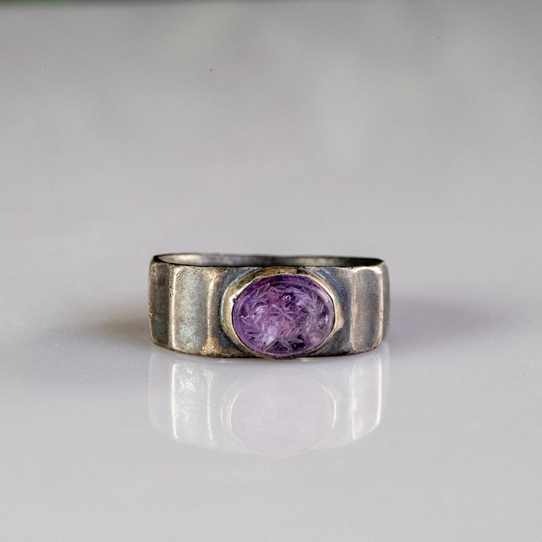 Roman Silver Signet Ring 'Marcus' (3rd c. AD) EU 58/US 8.25