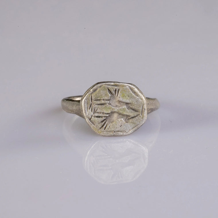 Roman Silver Seal Ring 'Flavius' (1st-3rd c. AD) EU 53/US 6.5
