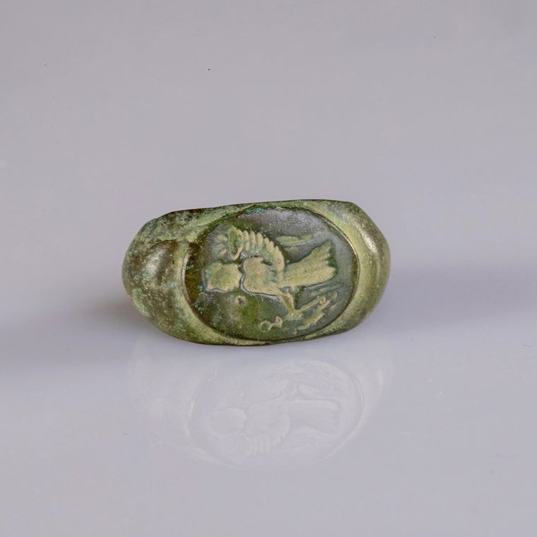 Roman Bronze Signet Ring 'Livia' (2nd-3rd c. AD) EU 44/US 3