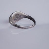 Roman Silver Ring with Cream Stone Intaglio of Horse – “Equitius” (1st–3rd c. AD) – EU 53.5 / US 6.75 Aurora Antiqua