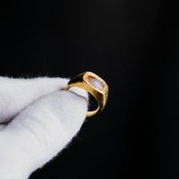 Byzantine Gold Ring with Banded Agate Cabochon – “Anastasius” (6th c. AD) – EU 50 / US 5.25 Aurora Antiqua