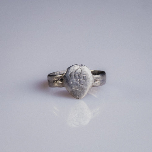 Medieval Silver Ring 'Cuthbert' (9th-12th c. AD) EU 49/US 5