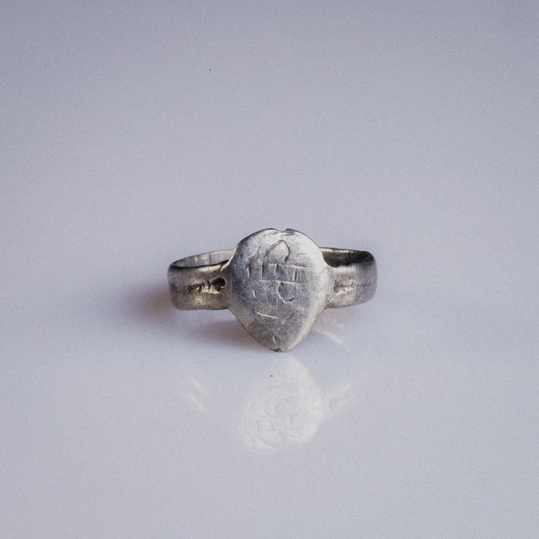 Medieval Silver Ring 'Cuthbert' (9th-12th c. AD) EU 49/US 5
