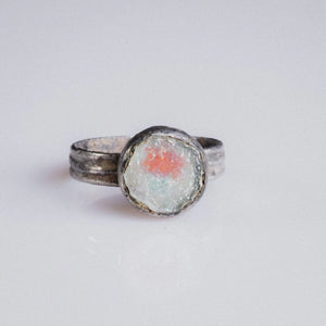 Early Medieval Silver Ring with Glass Inlay – “Corvin” (6th–9th c. AD) – EU 60 / US 9.25 Aurora Antiqua