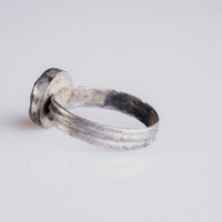 Early Medieval Silver Ring with Glass Inlay – “Corvin” (6th–9th c. AD) – EU 60 / US 9.25 Aurora Antiqua