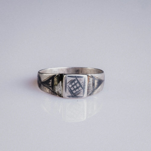 Medieval Silver Ring 'Alaric' (6th-10th c. AD) EU 57/US 8.5