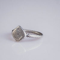 Early Medieval Silver Ring with Square Bezel – “Crescent” (7th–10th c. AD) – EU 58 / US 8.25 Aurora Antiqua