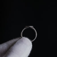 Early Medieval Silver Ring with Square Bezel – “Crescent” (7th–10th c. AD) – EU 58 / US 8.25 Aurora Antiqua