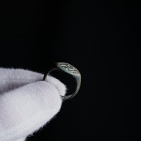 Medieval Bronze Ring with Rotational Geometric Motif – “Ulric” (9th–14th c. AD) – EU 54 / US 7 Aurora Antiqua