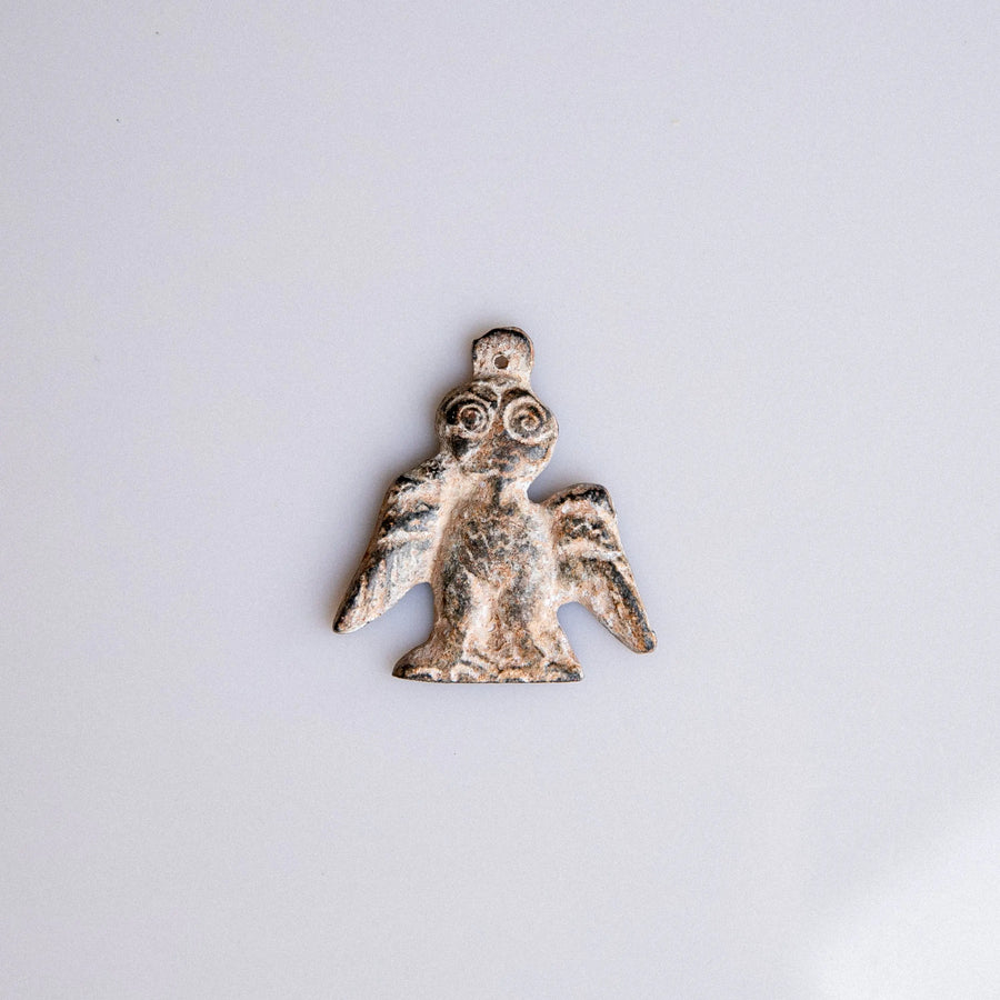 Roman Bronze Owl Pendant – “Noctua” (1st–3rd c. AD) Aurora Antiqua