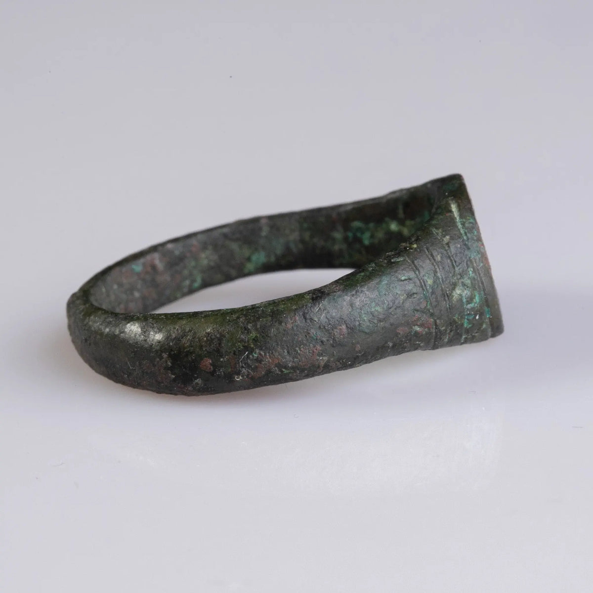 Late Medieval Bronze Signet Ring with Christian Motif – “Osman” (14th–16th c. AD) – EU 76 / US 15.5 Aurora Antiqua