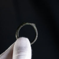 Late Medieval Bronze Signet Ring with Christian Motif – “Osman” (14th–16th c. AD) – EU 76 / US 15.5 Aurora Antiqua