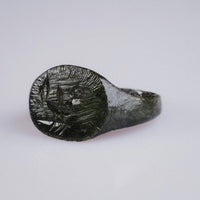 Medieval European Bronze Signet Ring with Bird Motif – “Eadric” (12th–15th c. AD) – EU 51 / US 5.75 Aurora Antiqua