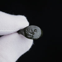 Medieval European Bronze Signet Ring with Bird Motif – “Eadric” (12th–15th c. AD) – EU 51 / US 5.75 Aurora Antiqua