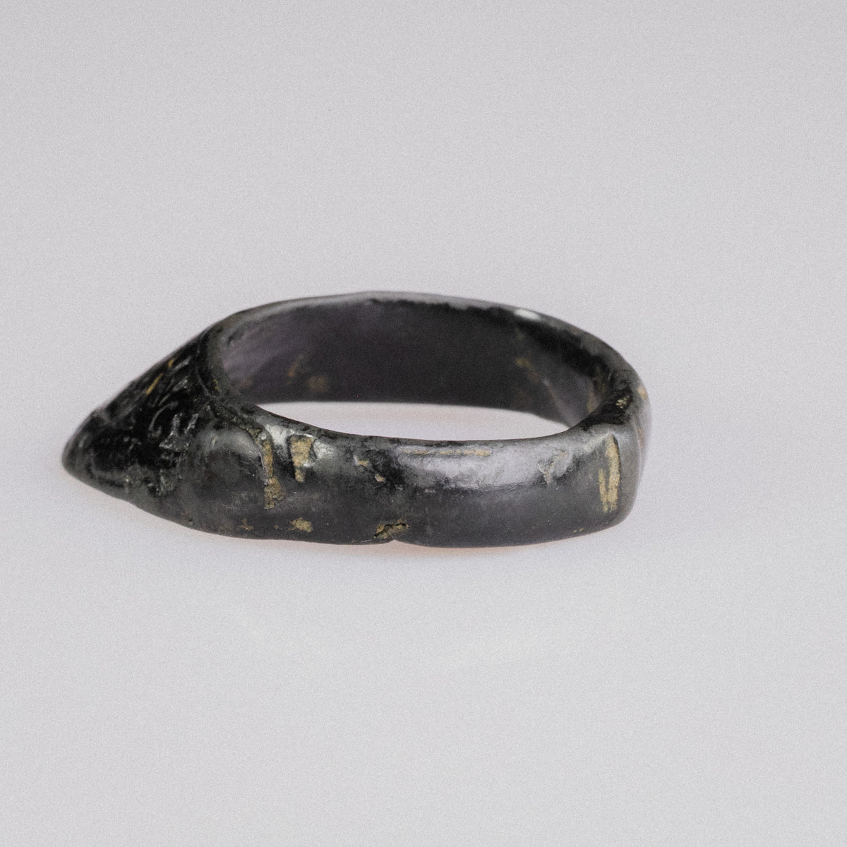 Medieval Bronze Archer's Thumb Ring – 'Sagitta' (11th–12th CE) — view 4