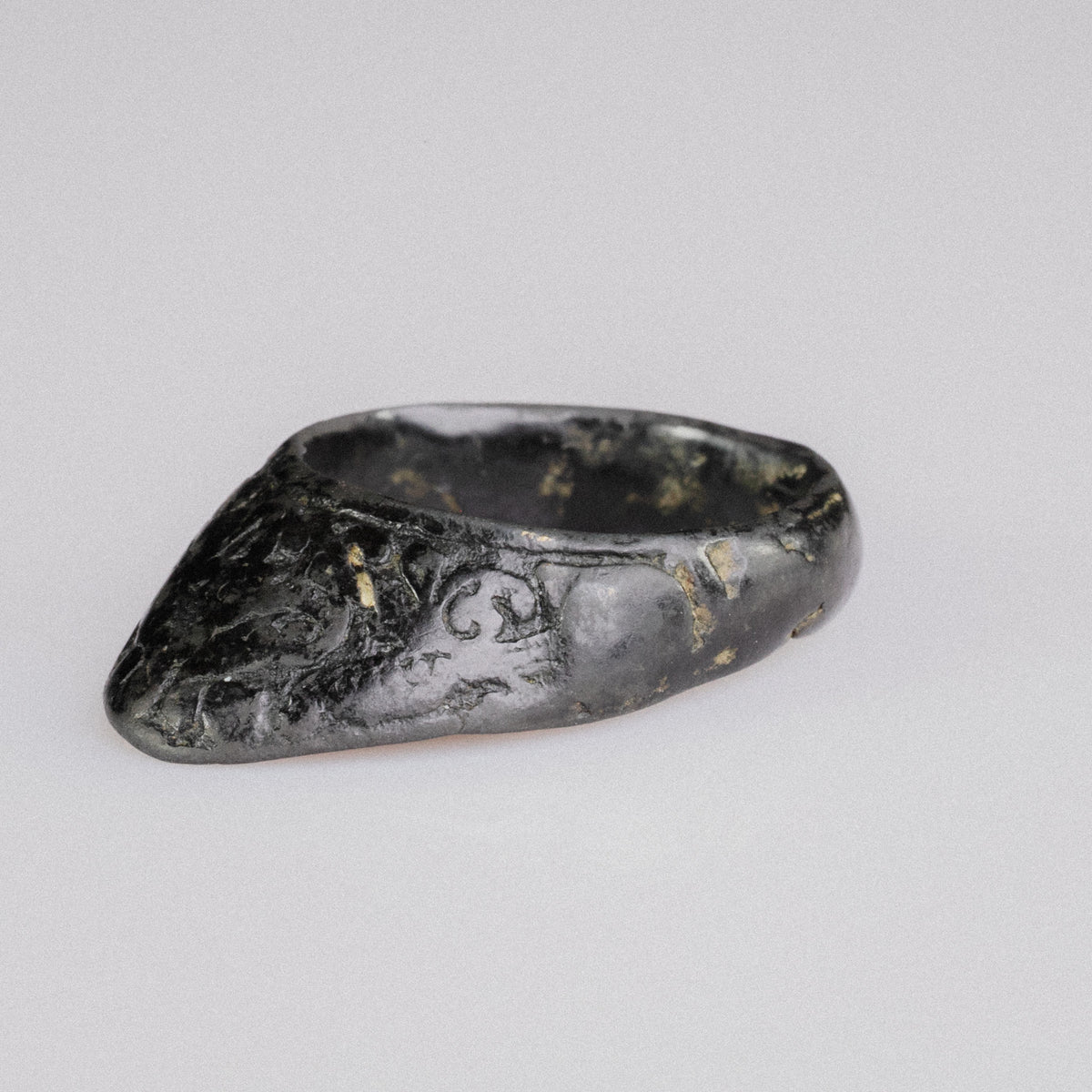 Medieval Bronze Archer's Thumb Ring – 'Sagitta' (11th–12th CE) — view 5