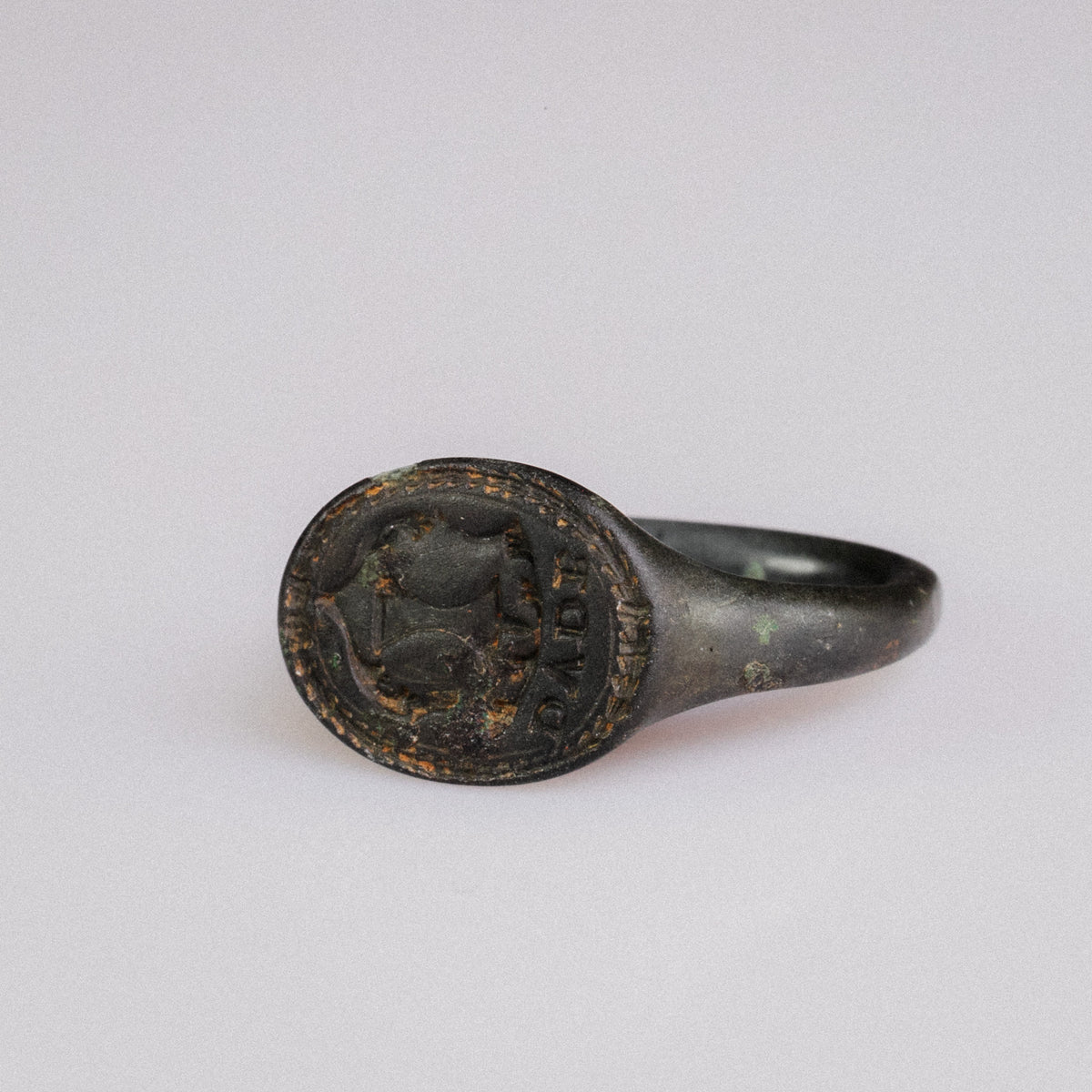 Renaissance Bronze Heraldic Signet Ring – 'Valerius' (16th CE) — view 8