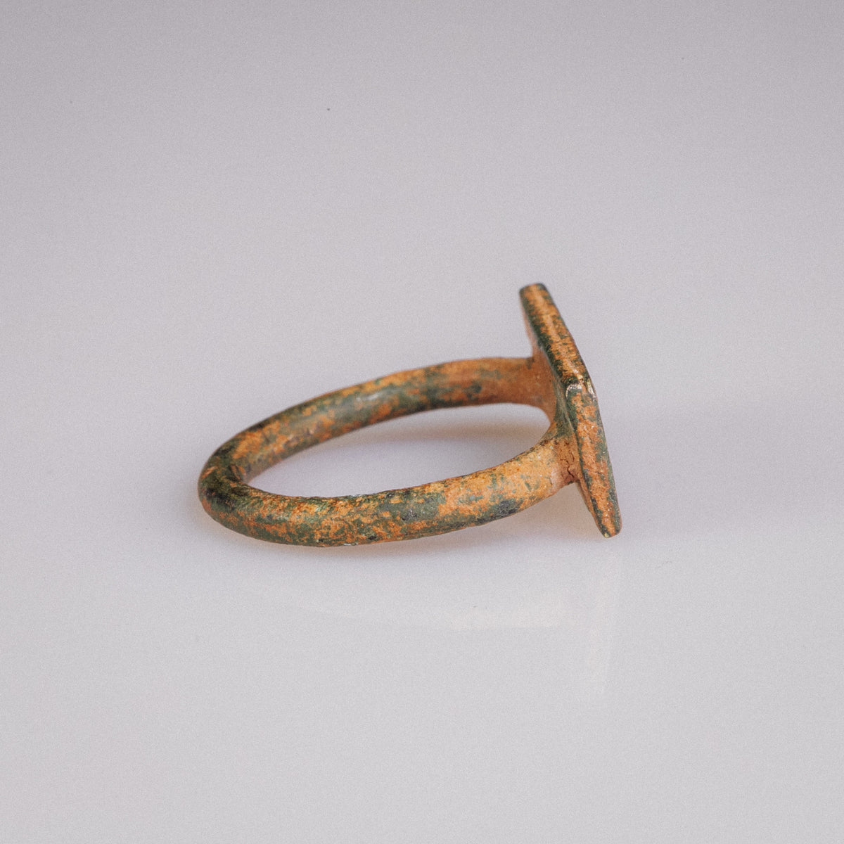 Medieval Bronze Military Seal Ring with Geometric Bezel – 'Fortis' (11th–13th CE) — view 5