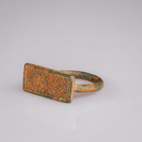 Medieval Bronze Military Seal Ring with Geometric Bezel – 'Fortis' (11th–13th CE) — view 9