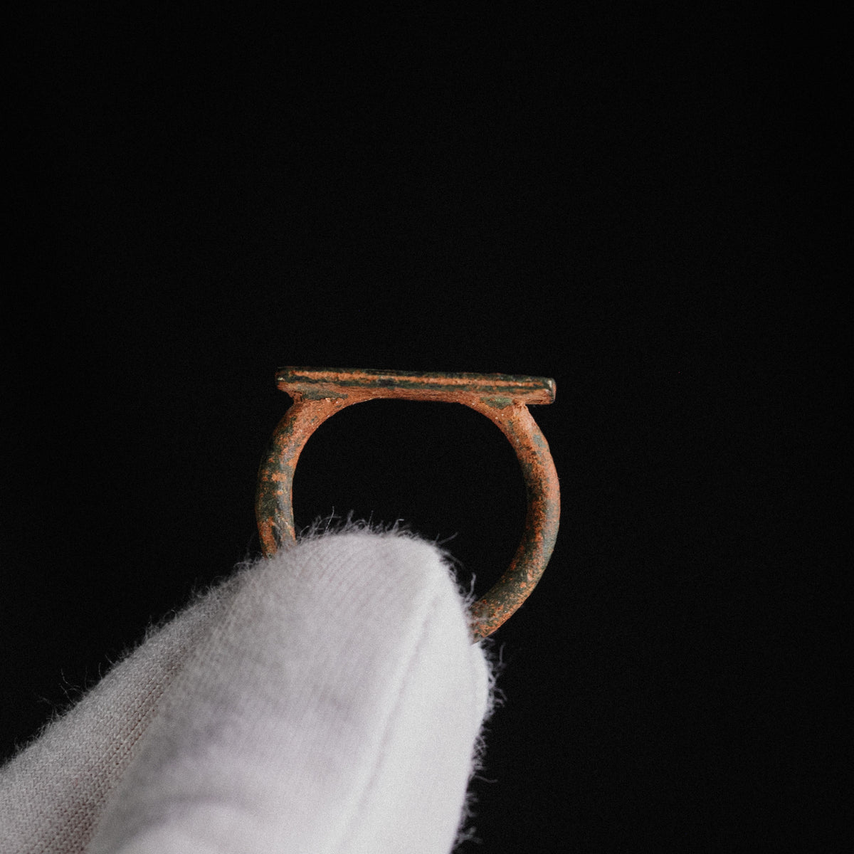 Medieval Bronze Military Seal Ring with Geometric Bezel – 'Fortis' (11th–13th CE) — view 3