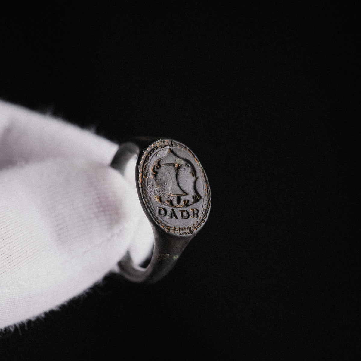 Renaissance Bronze Heraldic Signet Ring – 'Valerius' (16th CE)