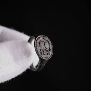 Renaissance Bronze Heraldic Signet Ring – 'Valerius' (16th CE)