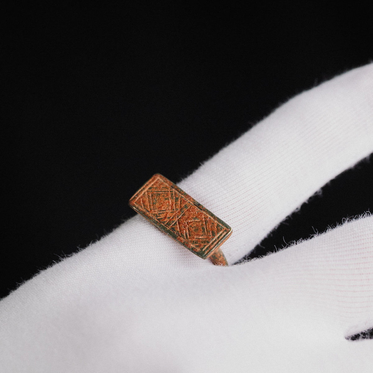 Medieval Bronze Military Seal Ring with Geometric Bezel – 'Fortis' (11th–13th CE) — view 4