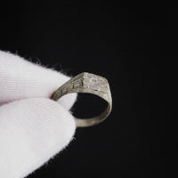 Medieval Bronze Flower Seal Ring – 'Florinus' (11th–13th CE) — view 7