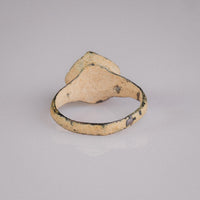 Late Roman to Early Medieval Bronze Ring with Red Glass Cabochon – 'Rubellus' (4th–10th CE) — view 4