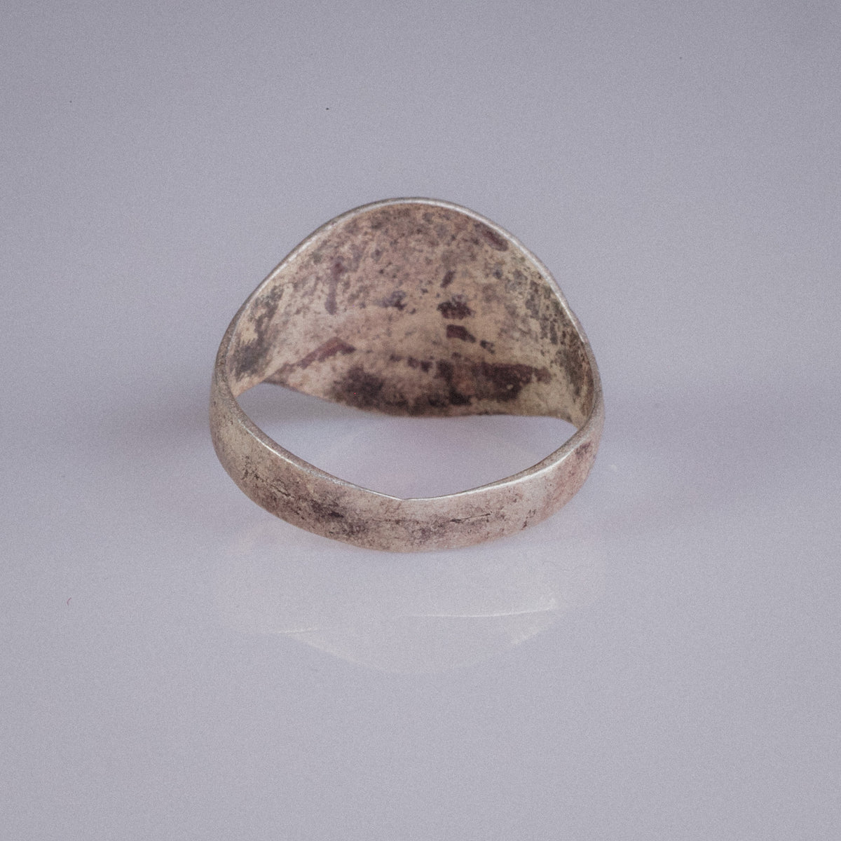 Medieval Silver Signet Ring 'Aquilinus' (11th-14th CE) EU 55/US 7.25