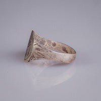 Medieval Silver Signet Ring with Bird Motif – 'Aquilinus' (11th–14th CE) — view 5