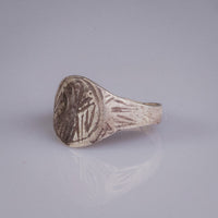 Medieval Silver Signet Ring with Bird Motif – 'Aquilinus' (11th–14th CE) — view 6