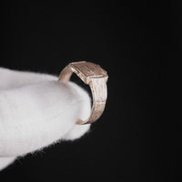 Late Medieval Silver Signet Ring with Plain Bezel – 'Modestus' (14th–16th CE) — detail view