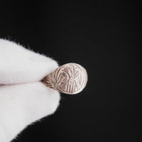 Medieval Silver Signet Ring with Bird Motif – 'Aquilinus' (11th–14th CE) — detail view