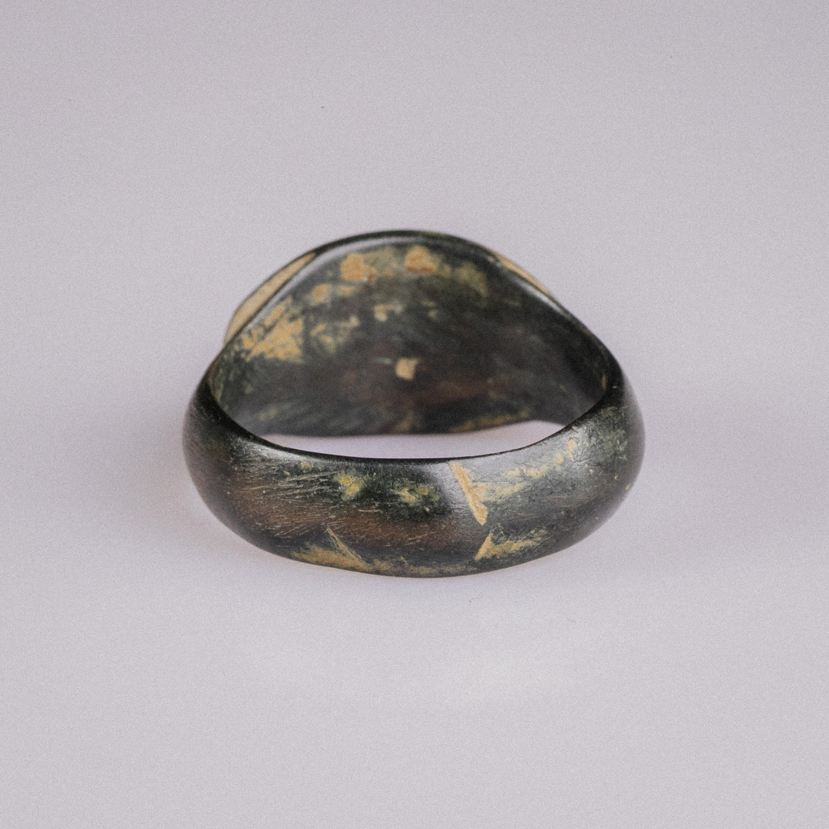 Medieval Bronze Geometric Signet Ring – 'Radiatus' – Semi Restored (9th–13th CE) — view 8