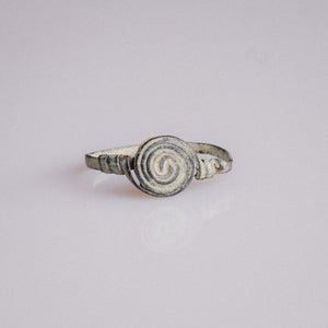 Roman Bronze Ring with Spiral Bezel – 'Spiralis' (1st–3rd CE)