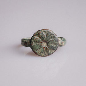Late Roman to Early Medieval Bronze Star Signet Ring – 'Stellatus' (3rd–6th CE)