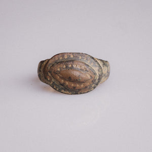 Early Medieval Bronze Ring with Punched Dot Bezel - 'Byzantion' (6th–11th CE) — view 2