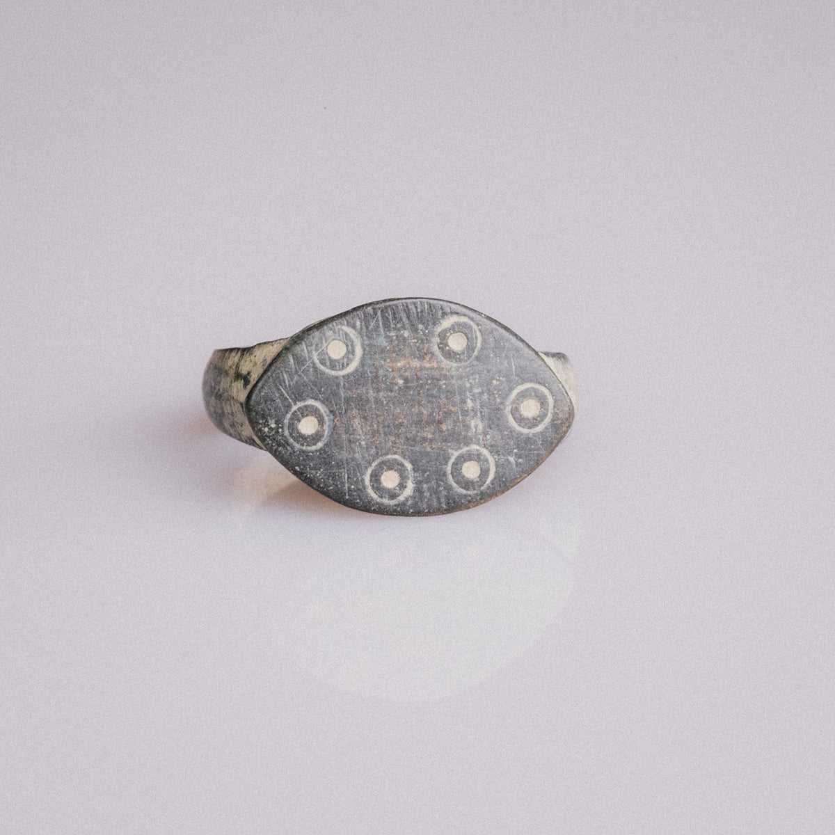 Early Medieval Bronze Apotropaic Ring with Eye Motifs – 'Custodia' (8th–11th CE)