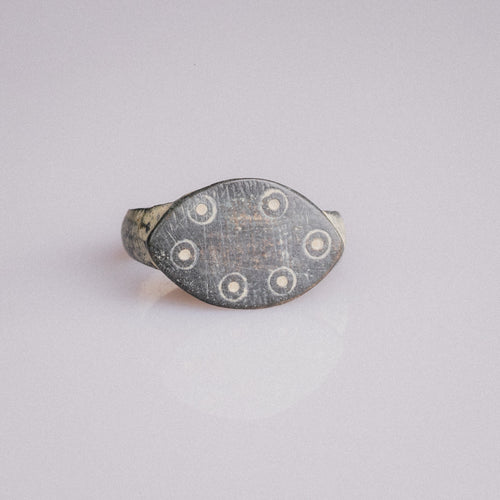 Medieval Bronze Ring 'Custodia' (8th-11th CE) EU 51/US 5.75
