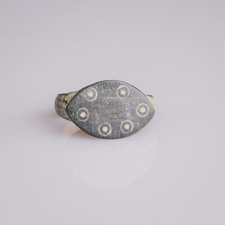 Medieval Bronze Ring 'Custodia' (8th-11th CE) EU 51/US 5.75