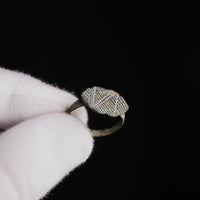 Medieval Bronze Geometric Signet Ring – 'Reticulus' (10th–13th CE) — view 7