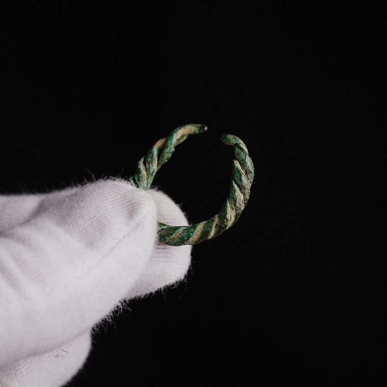Viking Age Nordic Bronze Twisted Wire Ring - 'Eirik' (8th–11th CE) EU 54 / US 7