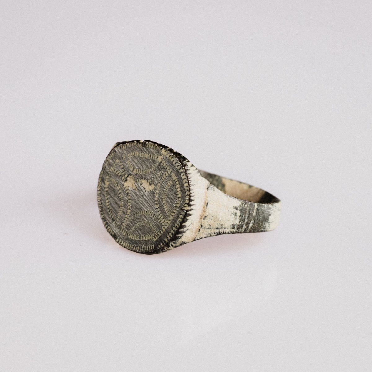 Medieval Bronze Ring - 'Vitalya' (10th–13th c. CE) EU 51 / US 5.75