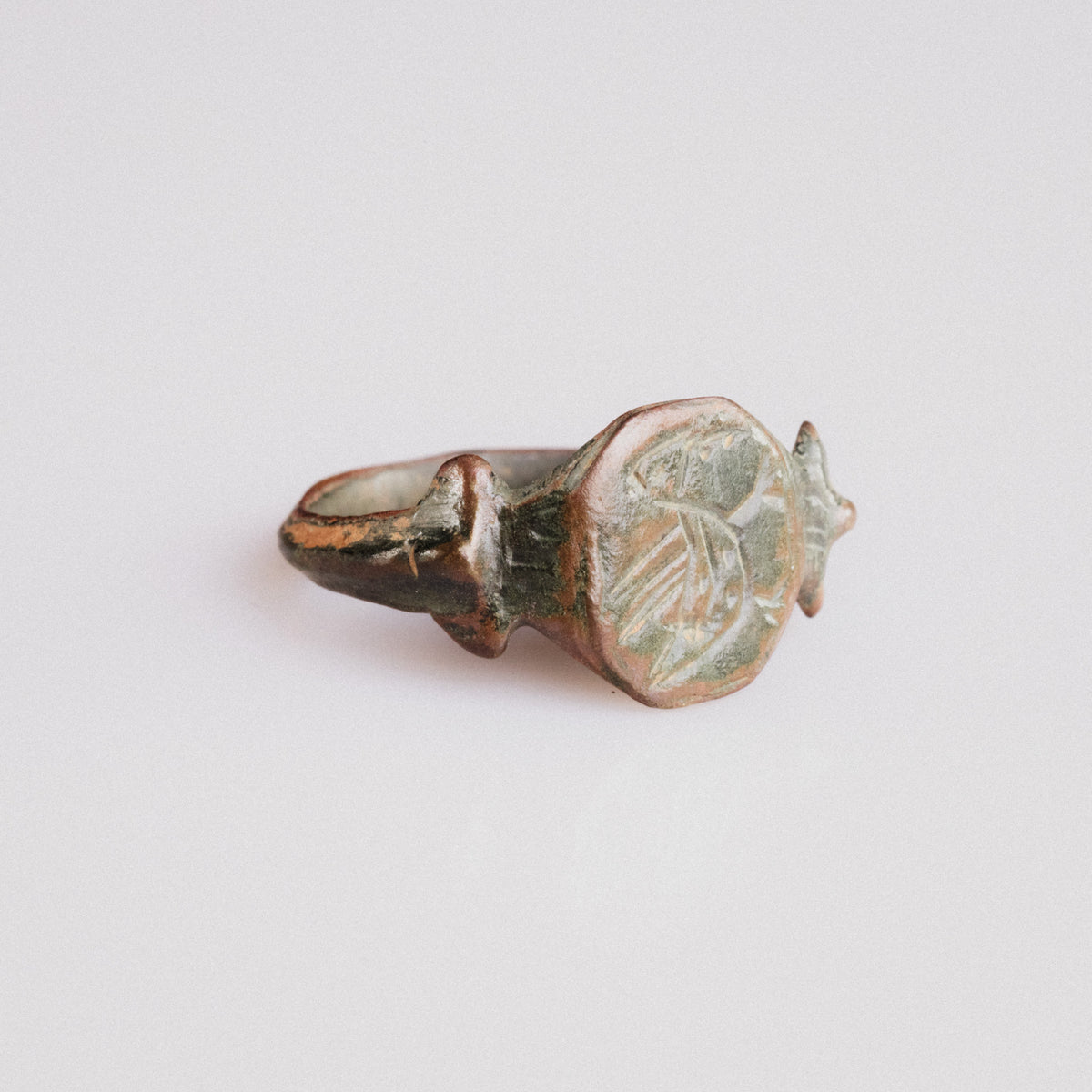 Medieval Bronze Ring - 'Vukasin' (13th–14th c. CE) EU 57 / US 8