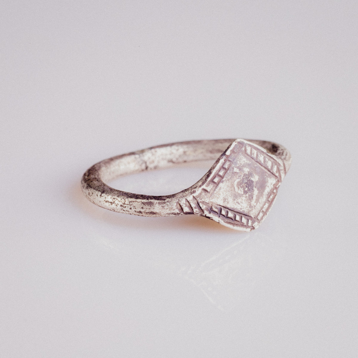 Medieval Silver Ring - 'Ruslan' (13th–15th c. CE) EU 62 / US 10