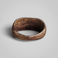 Base view of Roman silver ring 'Leontia' showing the underside of the hoop