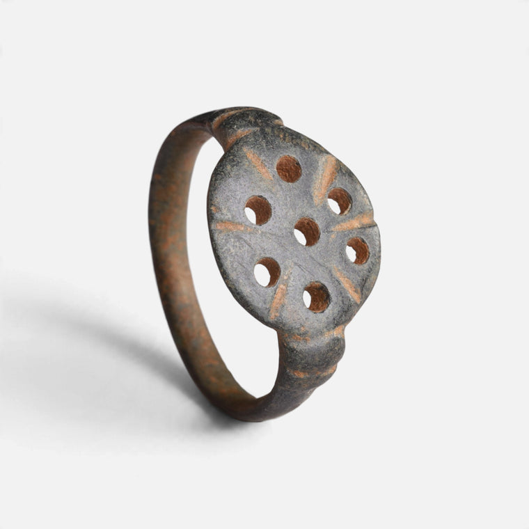 Byzantine Bronze Ring - 'Heliona' (9th–12th c. CE) EU 52 / US 6